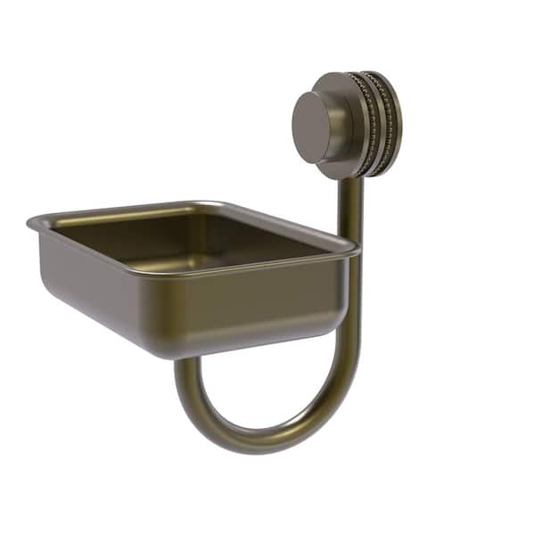 Allied Brass Venus Collection Wall Mounted Soap Dish with Dotted Accents in Antique Brass