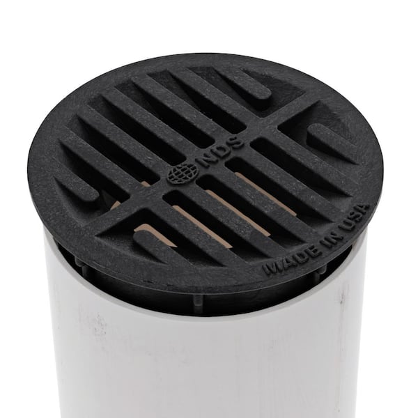 Premium USA Made 3 Inch Black Outdoor Round Flat Drain Grate Cover - Fits  3 Inch Sewer & PVC Drain Pipe/Fittings, Also Fits Triple Wall Pipe 