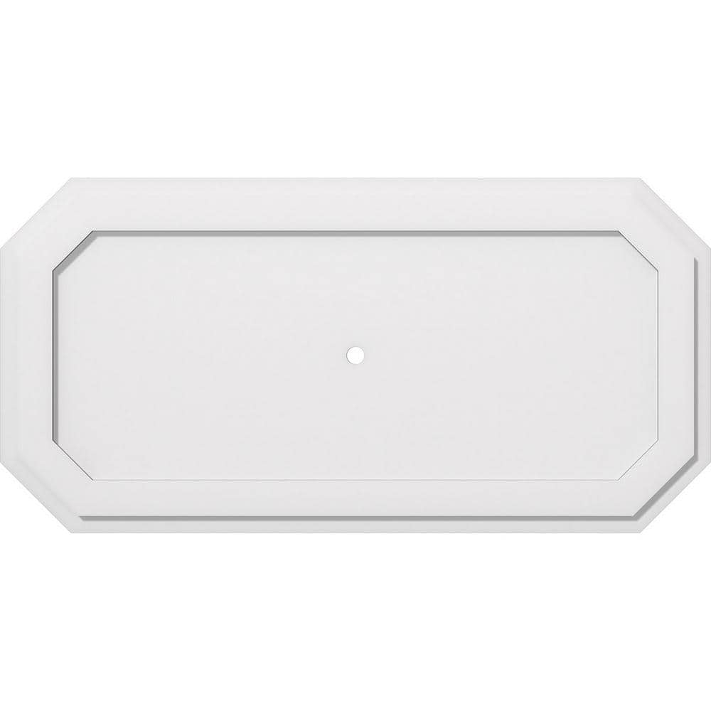 White PVC Rectangular Ceiling Medallion, 40" x 20"