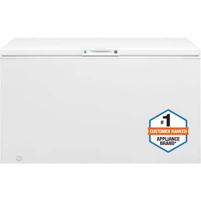 15 cu. ft. Garage Ready Manual Defrost Chest Freezer in White with LED Light and Adjustable Temperature Control