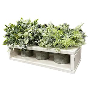 Small Plant Holder with Greenery