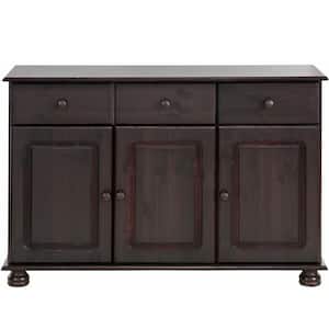 Chester Havana/Brown Wood 47in W Sideboard with 3 Doors and 2 Drawers