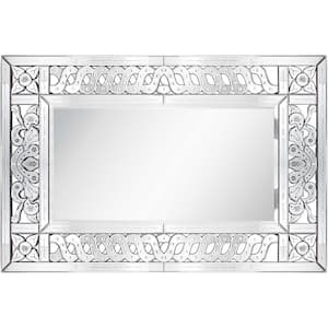 31.5 in. W x 47.2 in. H Clear Accent Wood Mirror