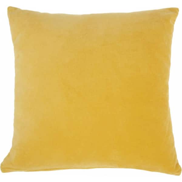 HomeRoots Jordan Yellow Geometric Cotton 16 in. X 16 in. Throw Pillow