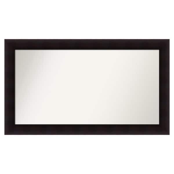 Amanti Art Portico Espresso 47.75 in. x 27.75 in. Custom Non-Beveled Wood Framed Batthroom Vanity Wall Mirror