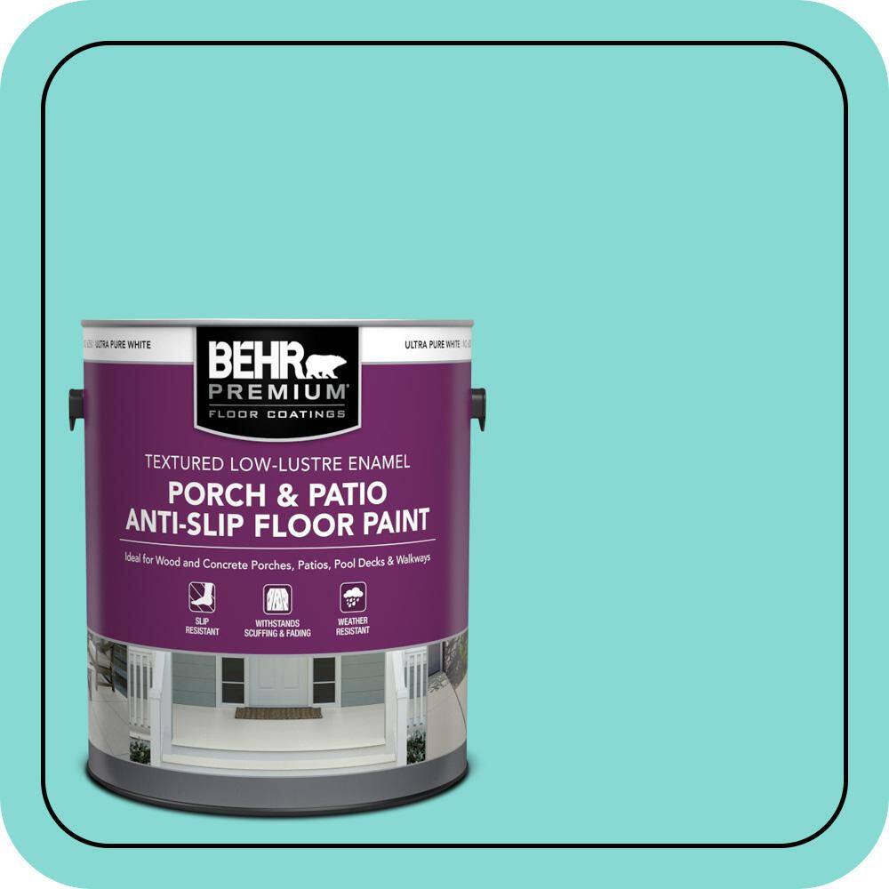 1 gal. #P450-3 Rainwater Textured Low-Lustre Enamel Interior/Exterior Porch and Patio Anti-Slip Floor Paint price history on PriceWatchPro