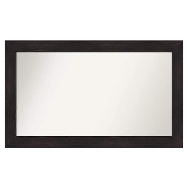 Amanti Art Furniture Espresso 47.75 in. x 28.75 in. Custom Non-Beveled Satin Recycled Polystyrene Bathroom Vanity Wall Mirror