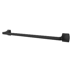 Bruxie 24 in. Wall Mounted Single Towel Bar in Matte Black