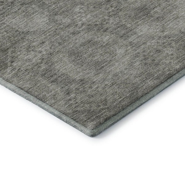Mayfield Premium Machine Washable Abstract AMF1925 Pewter 10 ft. x 14 ft. Area Rug