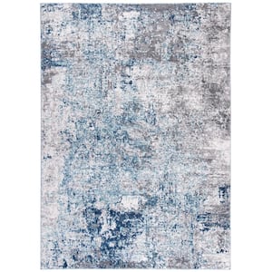 Aston Light Blue/Gray 6 ft. x 9 ft. Distressed Abstract Area Rug