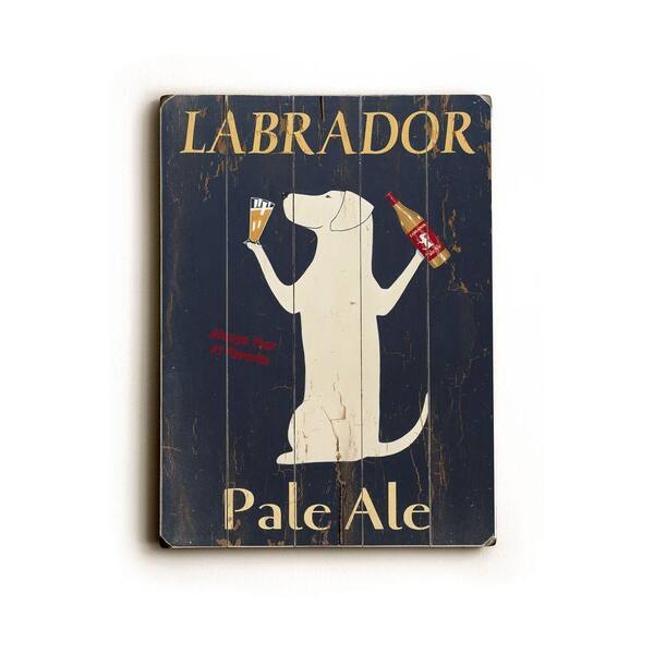 ArteHouse 9 in. x 12 in. Labrador Pale Ale Vintage Wood Sign-DISCONTINUED