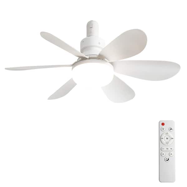 20 in. White Quiet Reversible DC Motor Ceiling Fan with Remote Control, 6 Wind Speeds