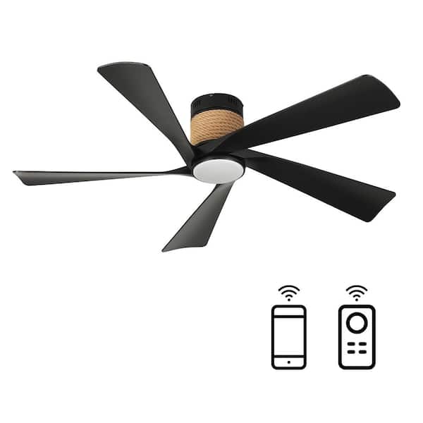 Reviews for TOZING 52 in. Smart Indoor Black Rope Low Profile