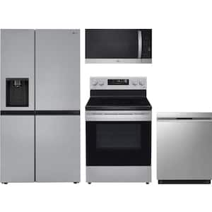 27 cu. ft. Standard Depth Refrigerator with 5 Burner Freestanding Electric Range and Dishwasher with QuadWash