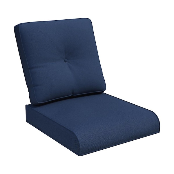 22 in. x 24 in. Outdoor Lounge Chair Replacement Cushion Set in Blue
