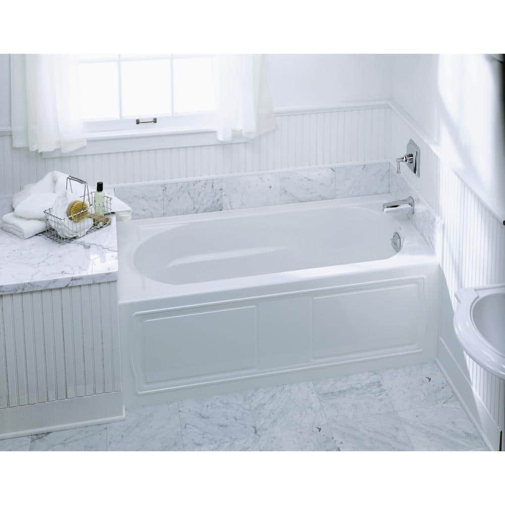Devonshire 60" White Acrylic Alcove Bathtub with Right-Hand Drain