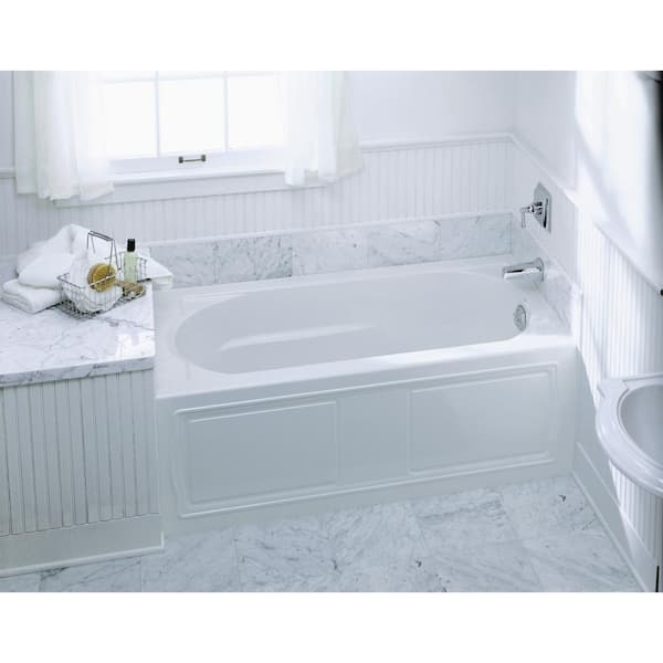 Devonshire 60 in. x 32 in. Rectangular Soaking Bathtub with Right-Hand Drain in White