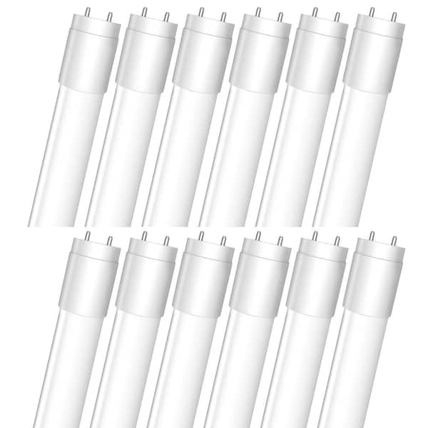 Feit Electric 10-Watt 2 ft. T8/12 G13 Type A Plug and Play Linear LED Tube Light Bulb, Bright White 3000K (12-Pack)