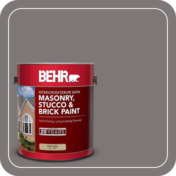 1 gal. #PFC-74 Tarnished Silver Satin Interior/Exterior Masonry, Stucco and Brick Paint