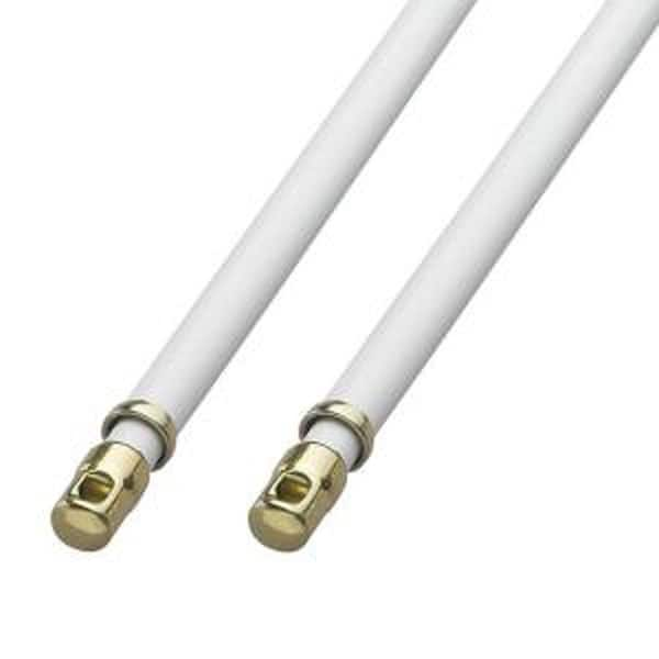 Home Decorators Collection 12 in. - 22 in. L Telescoping Sash Single Rod Set in White