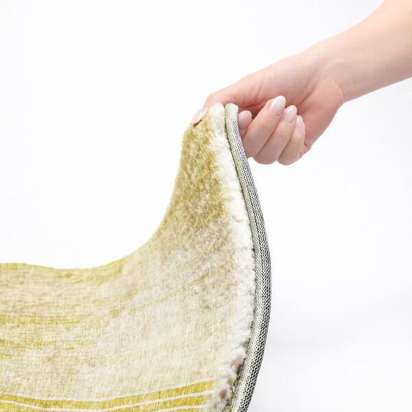 Dream Shag Premium Machine Washable Abstract ADS676 Wheat 9 ft. x 12 ft. Area Rug