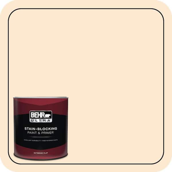 BEHR ULTRA 1 Qt. #280A-1 Creamy Orange Flat Exterior Paint & Primer