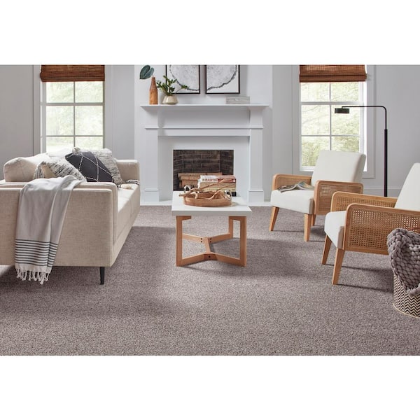 Playful Moments II Parchment Beige 49 oz Triexta/PET Texture Installed Carpet