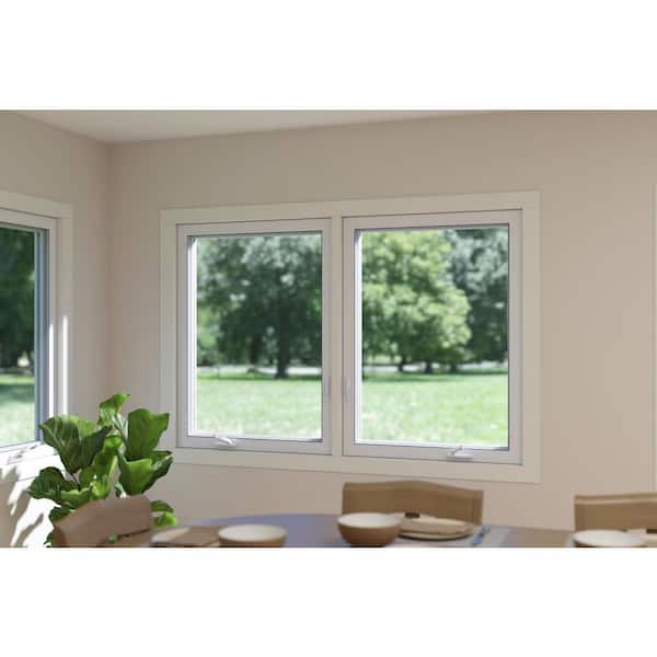 TAFCO WINDOWS 72 in. x 48 in. White Double-Pane Insulated Glass LR