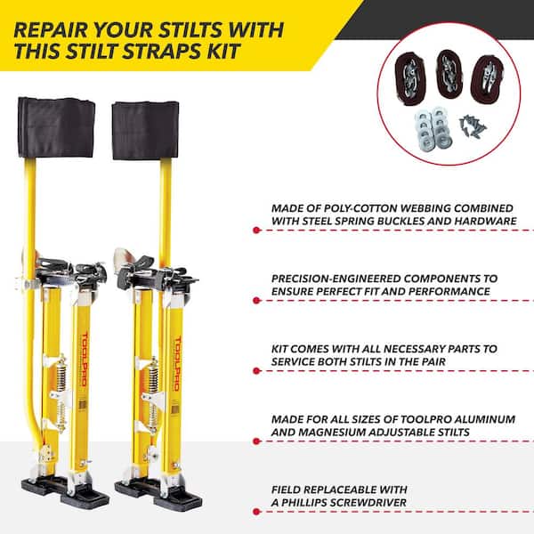 Replacement Straps Kit for Adjustable Drywall Stilts