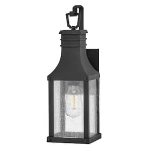 Beacon Hill 1-Light Museum Black Hardwired Outdoor Wall Lantern Sconce