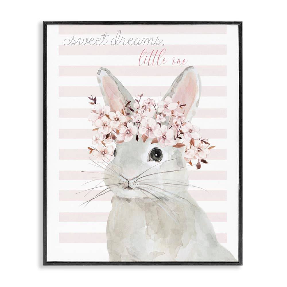 Sweet Dreams Bunny by Jessie Perry Black Framed Animal Giclee Art Print 30 in. x 24 in. price history on PriceWatchPro