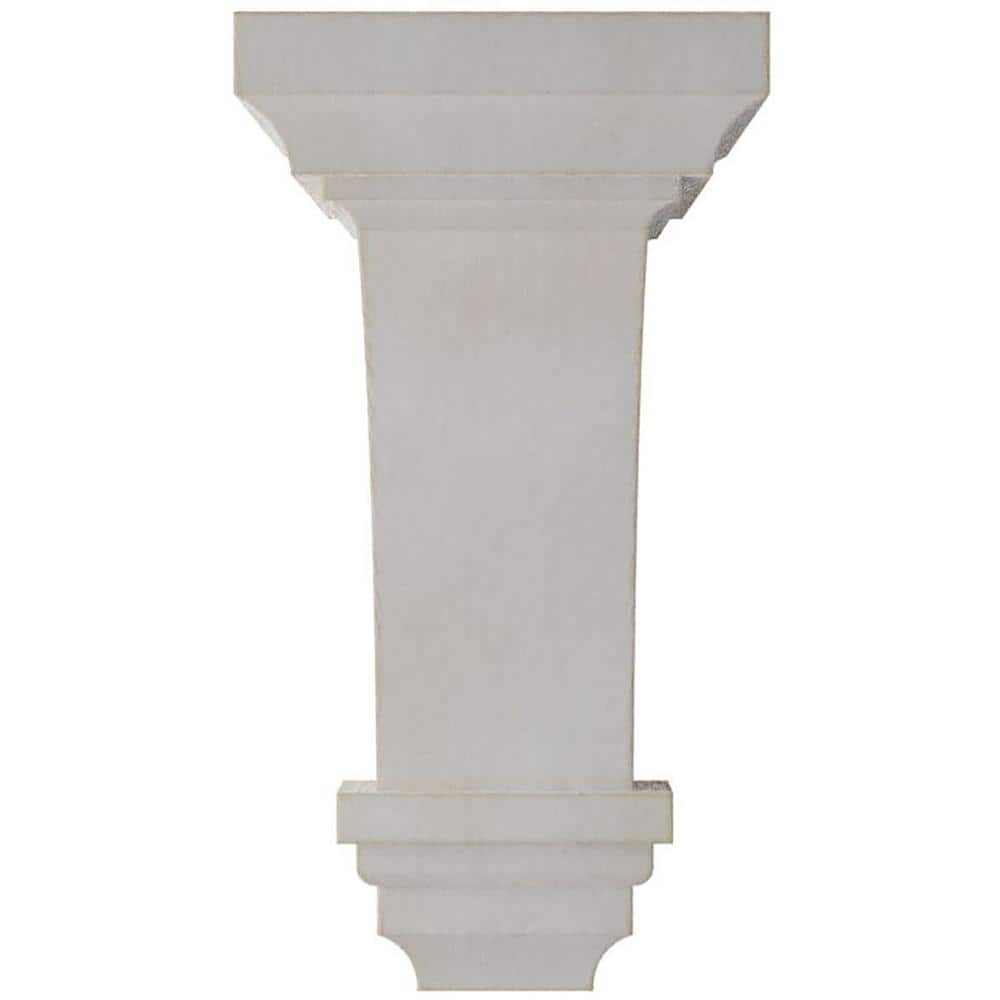 Chalk Dust White Rubberwood Vintage Decor Corbel, 8" Height