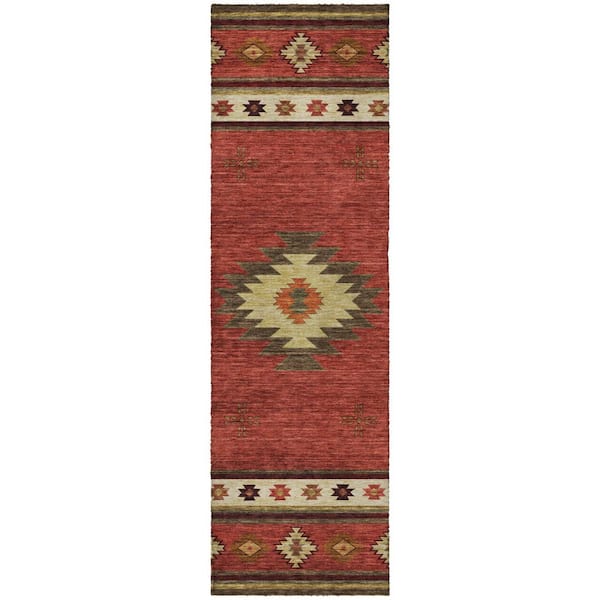Dream Shag Premium Machine Washable Abstract ADS179 Spice 2 ft. x 7 ft. Runner Rug