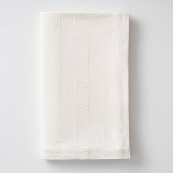 The Company Store Griffith Ivory Solid Supima Cotton Full Woven Blanket