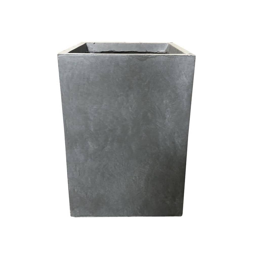 "12.6""H Slate Gray Tall Rectangular Concrete Planter with Drainage Plug for Home Garden" price history on PriceWatchPro