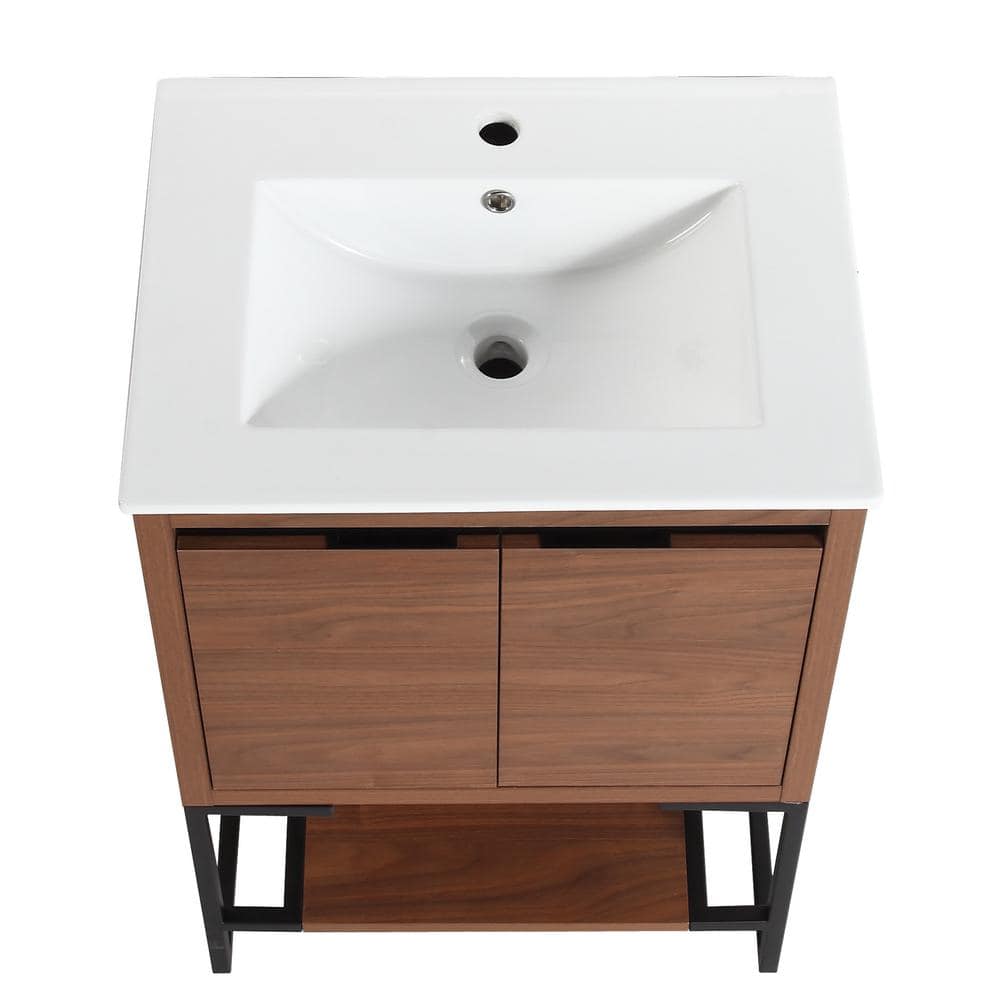 18 in. W x 24 in. D x 35 in . H Bathroom Vanity Combo with Single Sink ...