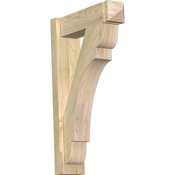 Ekena Millwork 6 in. x 32 in. x 20 in. Douglas Fir Olympic Arts and Crafts Rough Sawn Outlooker