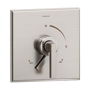 Duro 1-Handle Wall-Mounted Valve Trim Kit in Satin Nickel with Volume Control (Valve not Included)