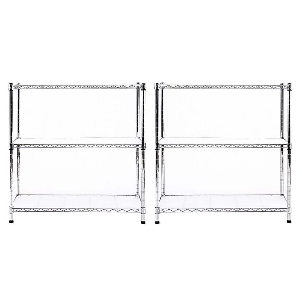 Chrome 3-Tier Carbon Steel Wire Garage Storage Shelving Unit, NSF Certified (2-Pack) (30 in. W x 30 in. H x 14 in. D) price history on PriceWatchPro