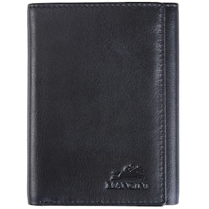 Bellagio Collection Black Leather Trifold RFID Wallet