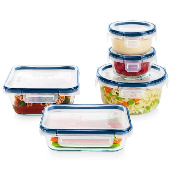 Manna TruDivide 46 oz. Glass Food Storage Container with Lid (2