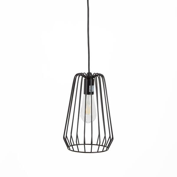 Silverwood Furniture Reimagined Oscar 6-Watt Black Metal 1-Light Integrated LED Pendant