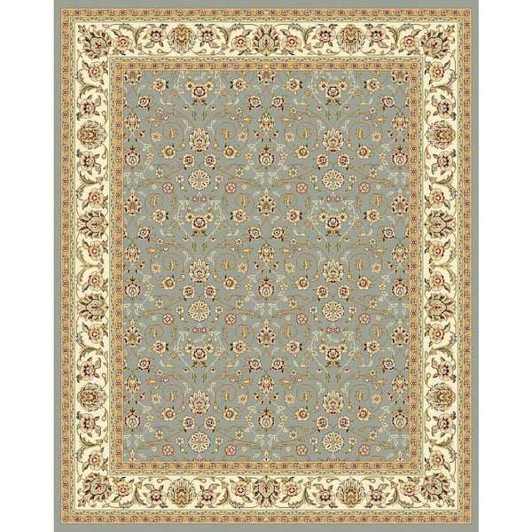 SAFAVIEH Lyndhurst Light Blue/Ivory 8 ft. x 11 ft. Border Area Rug
