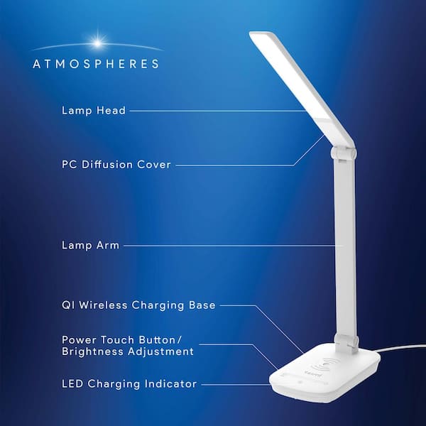 atmospheres desk lamp with wireless charger