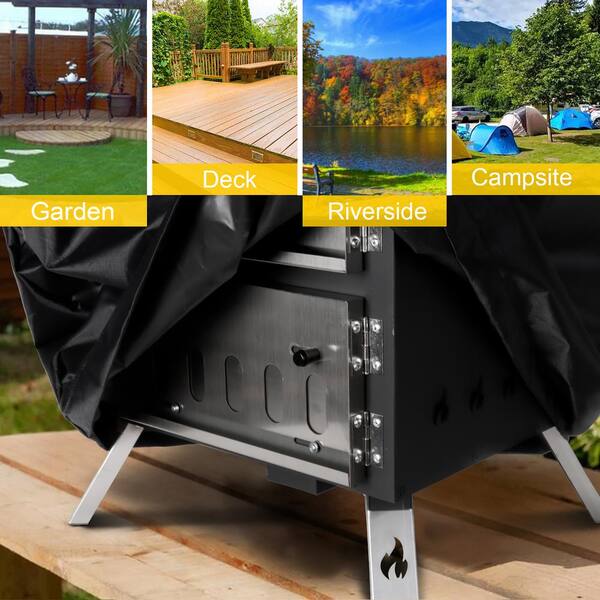 VIWAT Wood Fired Portable Patio Ovens Outdoor Pizza Oven, 15 in