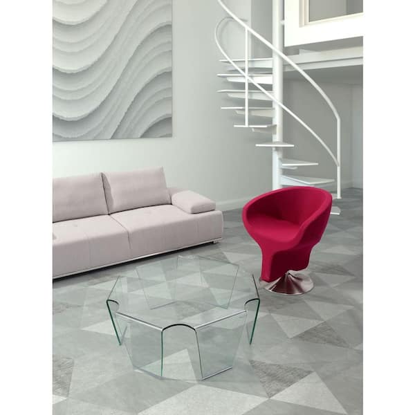 ZUO Clear Glass Coffee Table