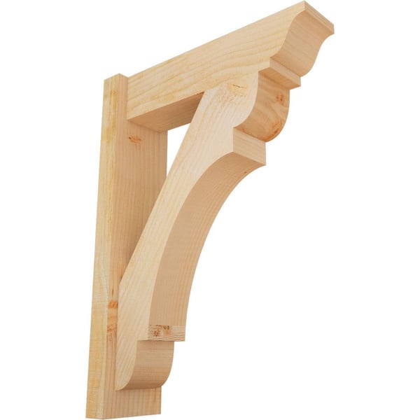 Ekena Millwork 6 in. x 28 in. x 20 in. Douglas Fir Olympic Traditional Rough Sawn Outlooker