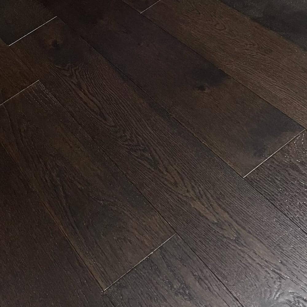 Caramel Oak 3/8 in. T x 6.5 in. W Tongue and Groove Wire Brushed Engineered