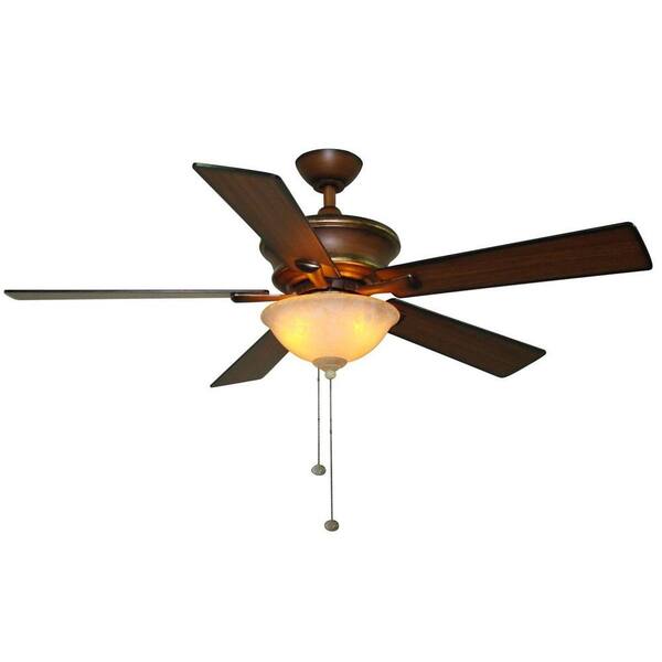 Hampton Bay Edisto 52 in. Berre Walnut Ceiling Fan-DISCONTINUED