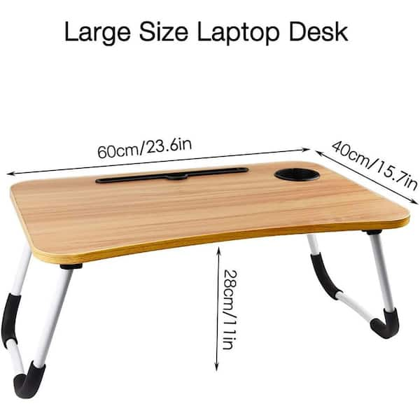 Lap desk Oak wood laptop stand Gift from daughter wife Mobile workstation  Portable wooden computer tray with mousepad